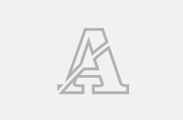 Linia alfabetu list logo ikona szablonu firma — Wektor stockowy