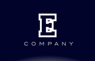   E Alfabe harf logo simge şirket