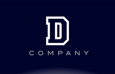   D Alfabe harf logo simge grubu