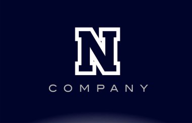   N Alfabe harf logo simge şirket