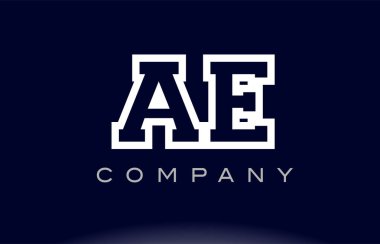 AE A E Alfabe harf logo simge şirket