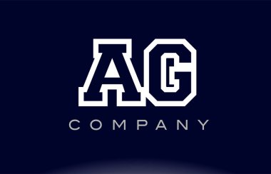  AG A G Alfabe harf logo simge şirket