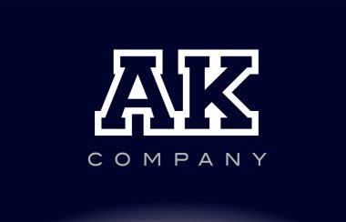  AK A K Alfabe harf logo simge şirket
