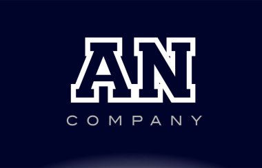  Bir A N Alfabe harf logo simge şirket