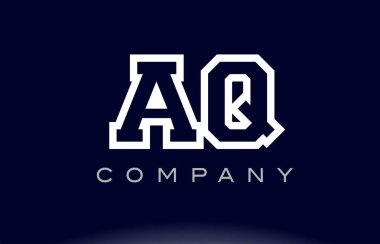  AQ A Q Alfabe harf logo simge şirket