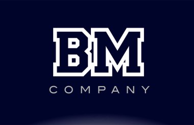 BM B M Alfabe harf logo simge şirket