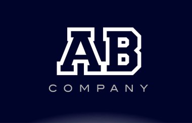 AB A B Alfabe harf logo simge şirket