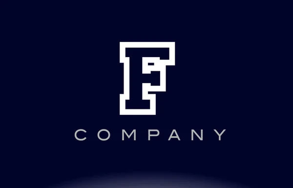 F alfabeto letra logotipo ícone empresa — Vetor de Stock