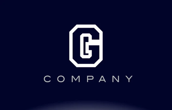 G Alfabe harf logo simge şirket — Stok Vektör