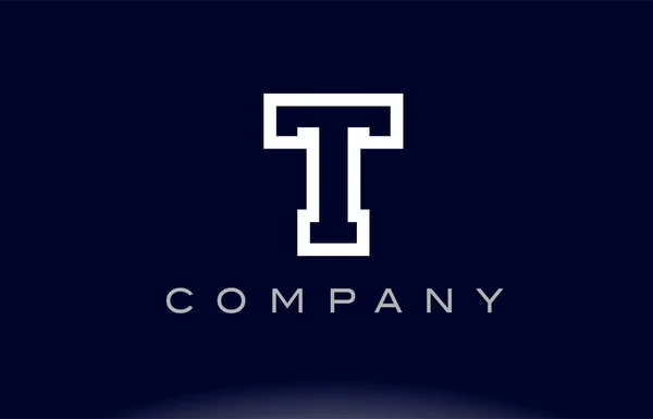 T alfabeto letra logotipo ícone empresa — Vetor de Stock