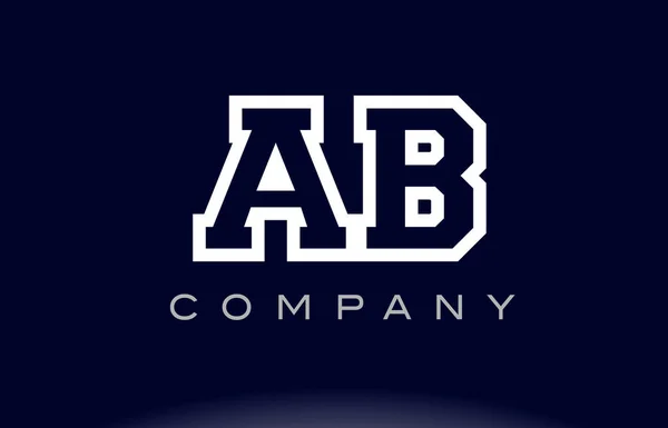 AB A B lettre alphabet logo icône entreprise — Image vectorielle