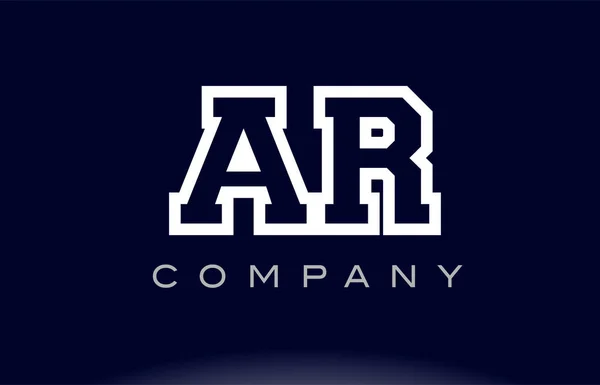 AR A R alfabeto lettera logo icona azienda — Vettoriale Stock