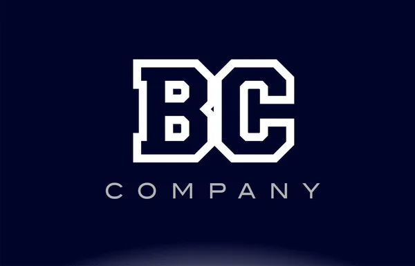 Bc b c Alphabet Buchstabe Logo Symbol Unternehmen — Stockvektor