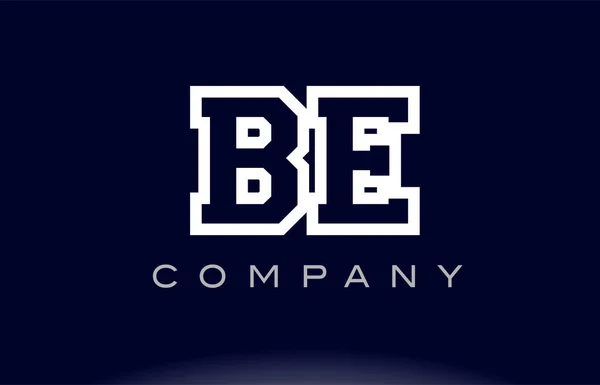 BE B E alfabeto lettera logo icona società — Vettoriale Stock