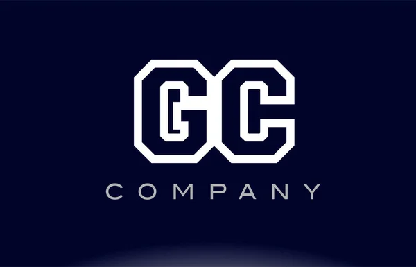 GC G C alfabetet brev logo ikon företaget — Stock vektor