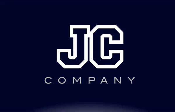 Jc J C のアルファベット文字ロゴ アイコン社 — ストックベクタ