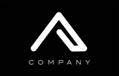 A harfi alfabe logo simge vektör tasarım şablonu 