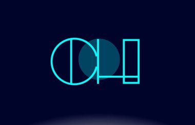 CH c s Mavi Çizgili Daire Alfabe harf logo simge şablon vecto