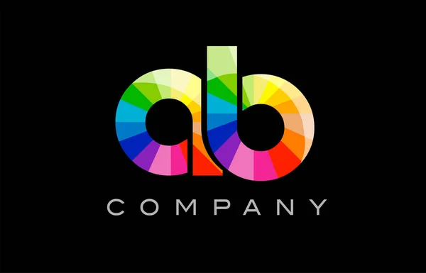 AB A B alfabetet brev mosaik vektor design — Stock vektor