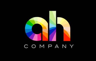  A H Alfabe harf mozaik vektör tasarımı