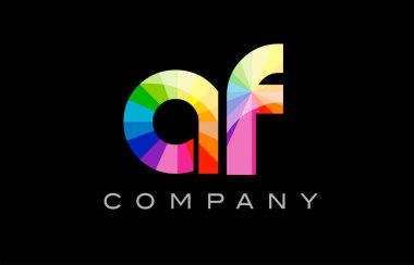 AF A F Alfabe harf mozaik vektör tasarımı