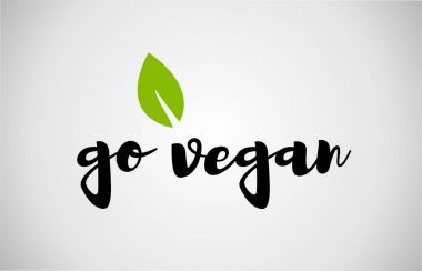 vegan yeşil yaprak el yazısı metin beyaz arka plan git