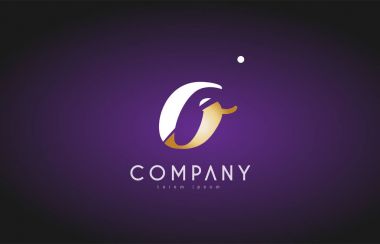 O Alfabe harf altın altın logo simge tasarım