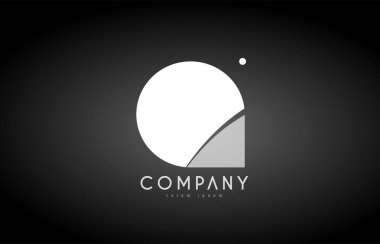 Q Alfabe harf siyah beyaz logo simge tasarım