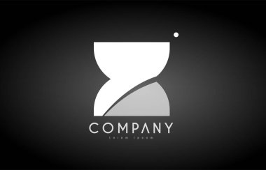 X Alfabe harf siyah beyaz logo simge tasarım