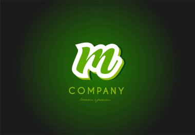  Alfabe harf logo yeşil 3d şirket vektör simgesi tasarım