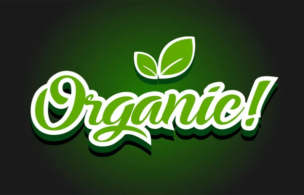 Organic text logo icon design — Stock Vector