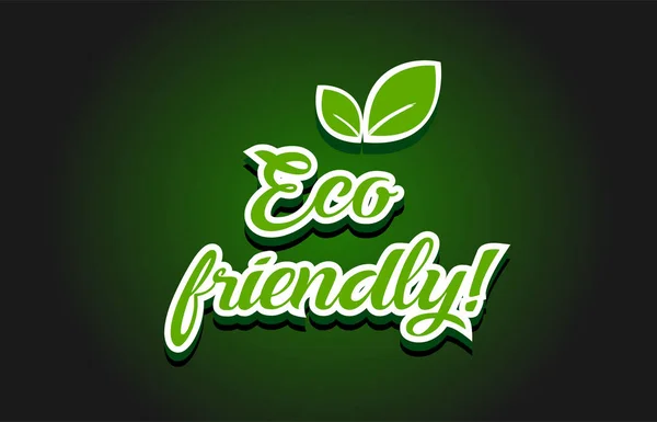 Eco vriendelijke tekst embleemontwerp pictogram — Stockvector
