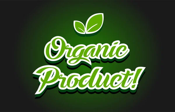 Desain logo teks produk organik - Stok Vektor