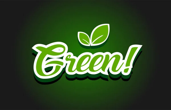 Diseño de icono de logotipo de texto verde — Vector de stock
