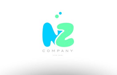 AAAAA alfabesi harfi mavi yeşil logo simge tasarım