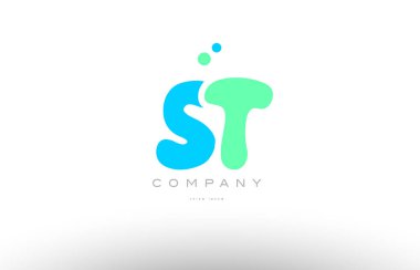 AAAAA alfabesi harfi mavi yeşil logo simge tasarım