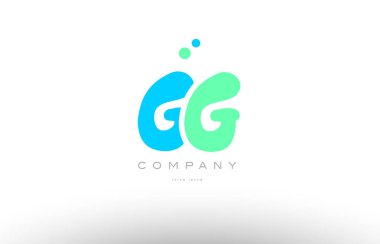 AAAAA alfabesi harfi mavi yeşil logo simge tasarım