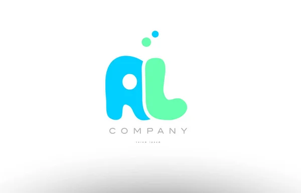 Aaaaa алфавіту лист синій зелений логотип icon дизайн — стоковий вектор