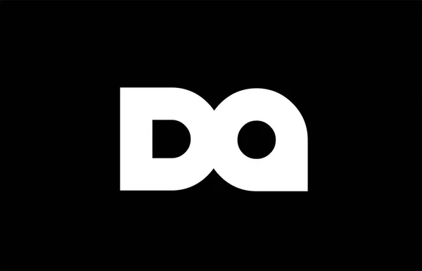 DA D Logo in grassetto bianco nero — Vettoriale Stock
