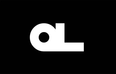 Al A L siyah beyaz kalın ortak mektup logo