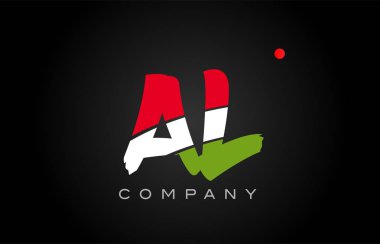 Al A L Alfabe harf logo birlikte simgesi alfabe tasarım