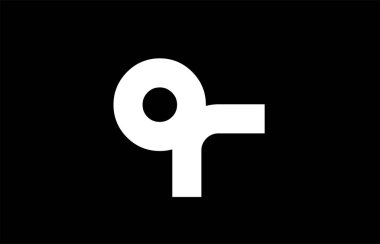 Ya da O R siyah beyaz kalın ortak mektup logo