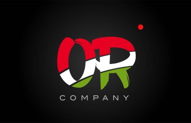 Ya da O R Alfabe harf logo birlikte simgesi alfabe tasarım