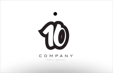 10 numara logo simge şablon tasarımı