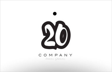 20 numara logo simge şablon tasarımı