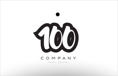 100 numara logo simge şablon tasarımı