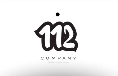112 numara logo simge şablon tasarımı