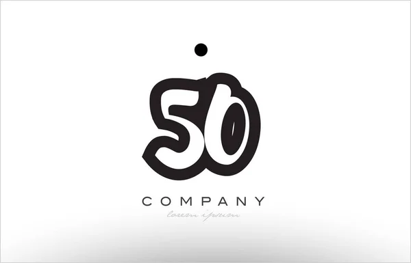 Modèle d'icône de logo à 50 chiffres — Image vectorielle