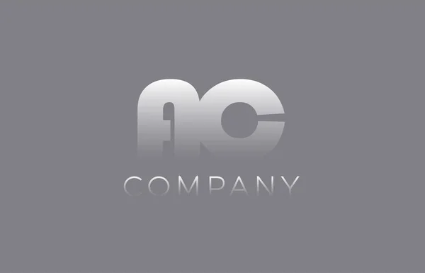 AC A C pastel blue letter combination logo icon design — Stock Vector