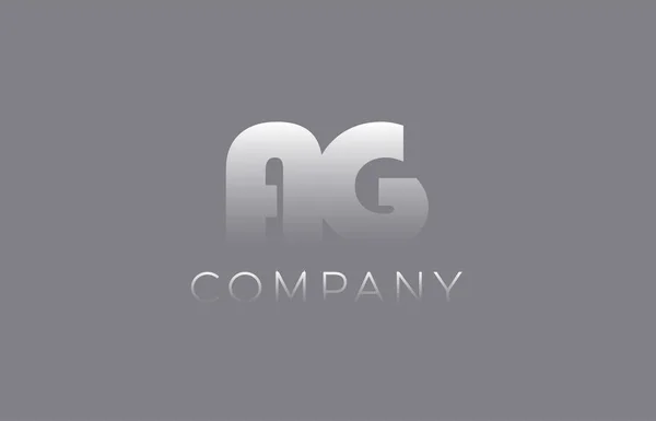 Εικονίδιο σχεδιασμός λογότυπου του AG A G παστέλ μπλε γράμμα συνδυασμός — Διανυσματικό Αρχείο